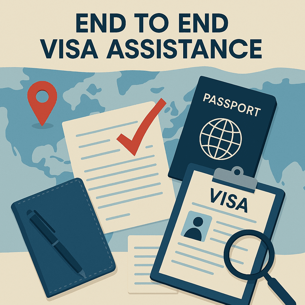 End to End visa assistance
