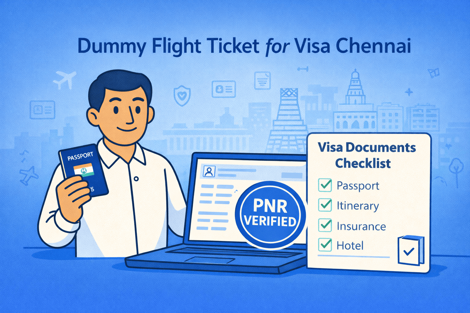 Dummy Flight Ticket for Visa Chennai 2026: Instant Verified PNR (No Stress)