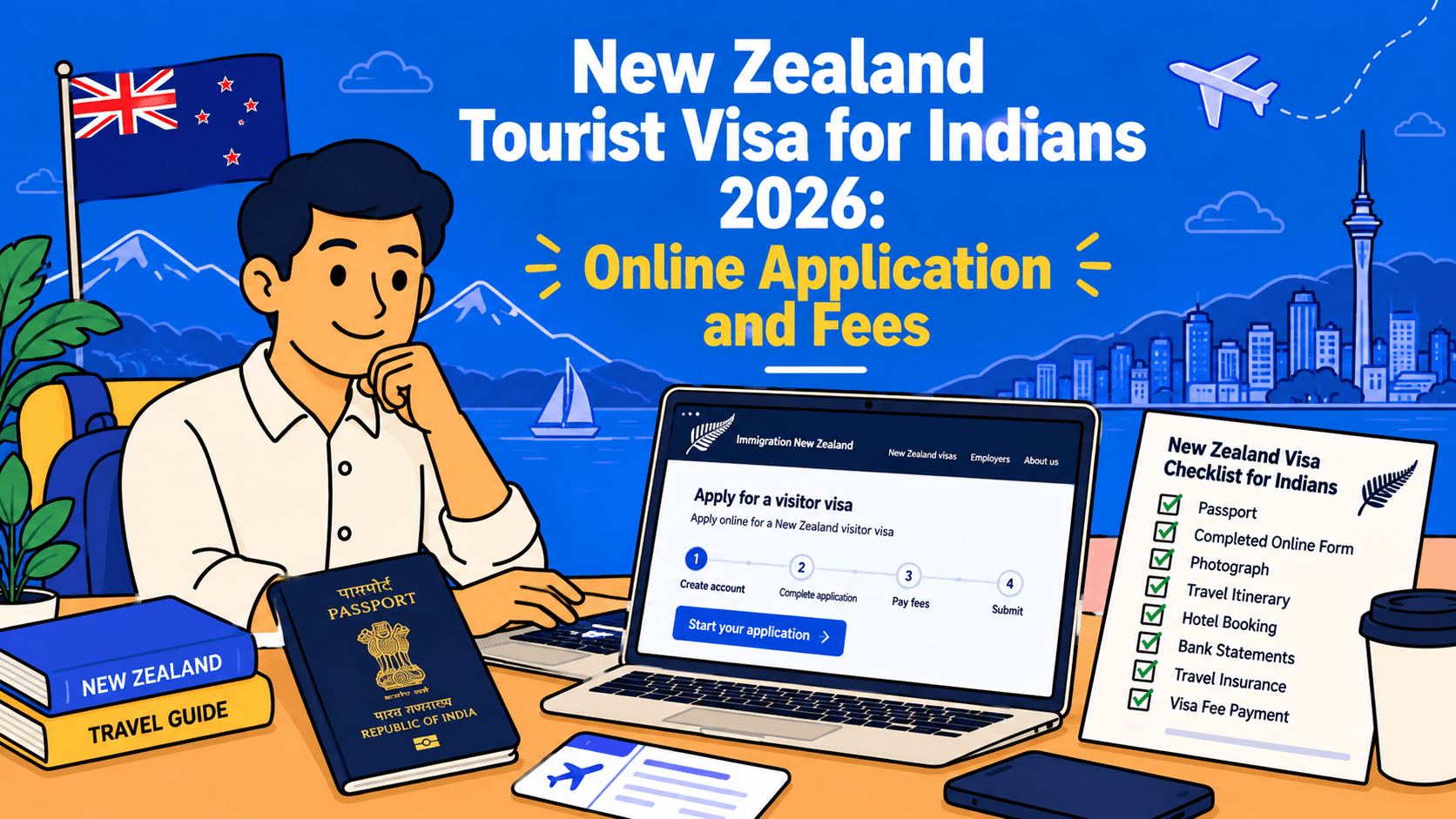 New Zealand Tourist Visa for Indians 2026: How to Apply Online (Step-by-Step)